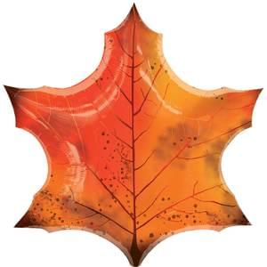 25″ ORANGE MAPLE LEAF SUPER SHAPE