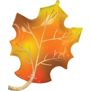 30″ SATIN INFUSED FALL LEAF SUPER SHAPE