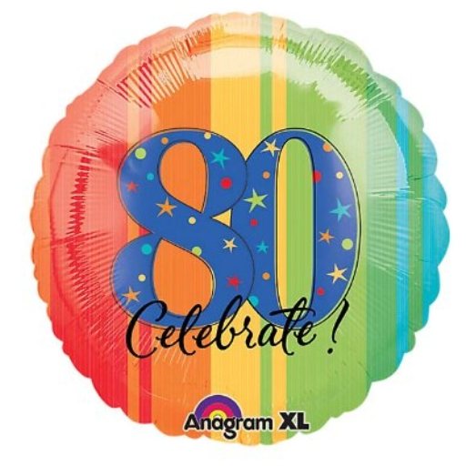18″ 80th Birthday Celebrate 80 – Foil Balloon