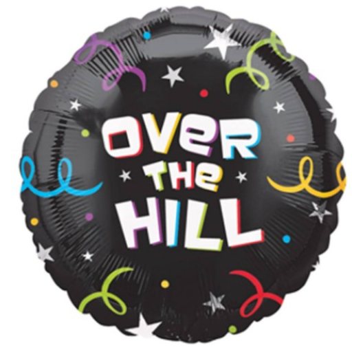 18” Over the hill Mylar balloon