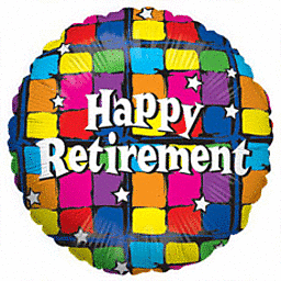 ” Happy retirement” colorful  Mylar balloon