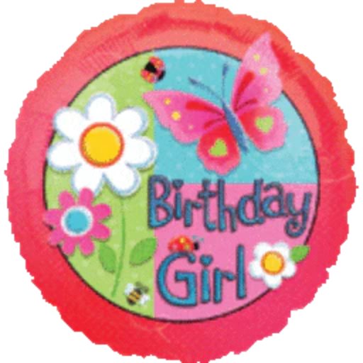 18″ Balloon Garden Birthday Girl