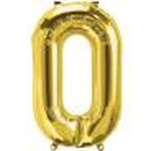#0 Gold number balloon 34”