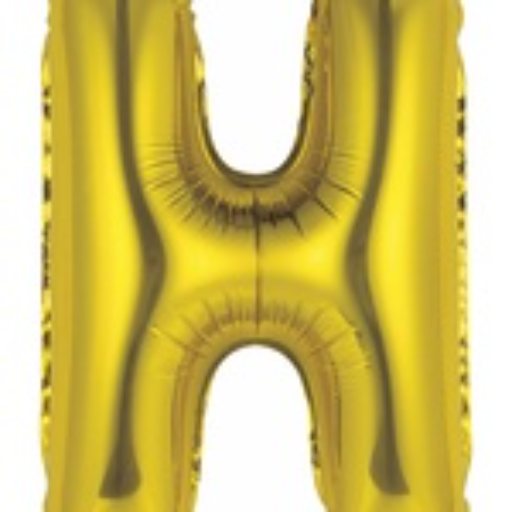 “H” Gold letter air filled balloon