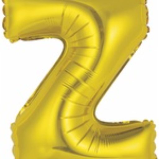 “Z” Gold letter air filled balloon