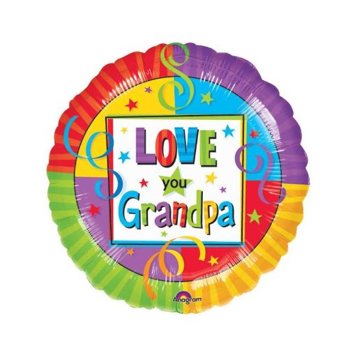 18” “love you Grandpa” mylar