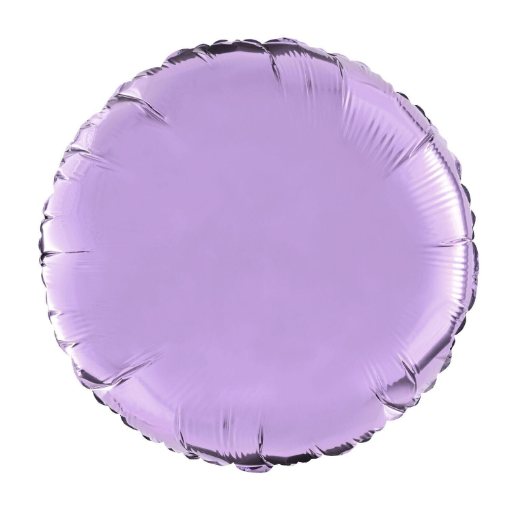 18″ Lavender Round Solid Color Mylar  Balloon