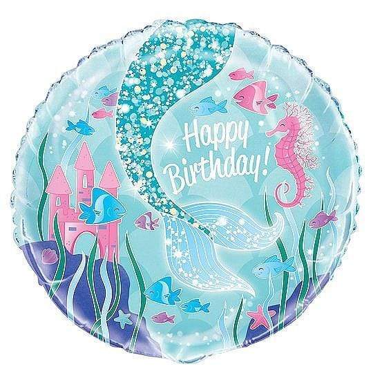 “ Happy Birthday” mermaid tail Mylar