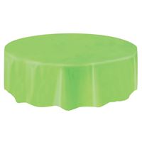 Lime Green Solid Round  Table Cover 84″