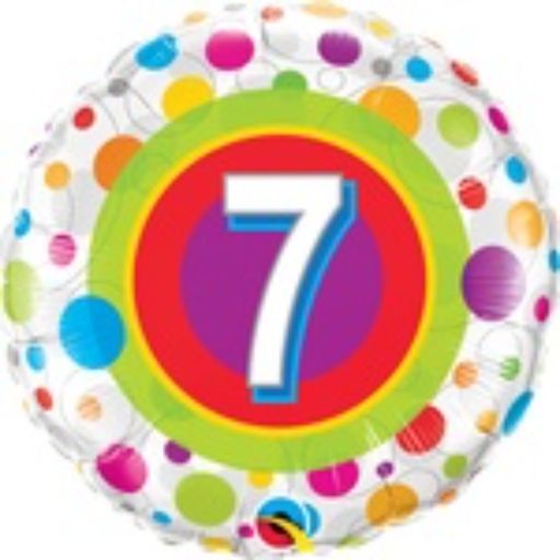 #7 colorful Dots Mylar balloon