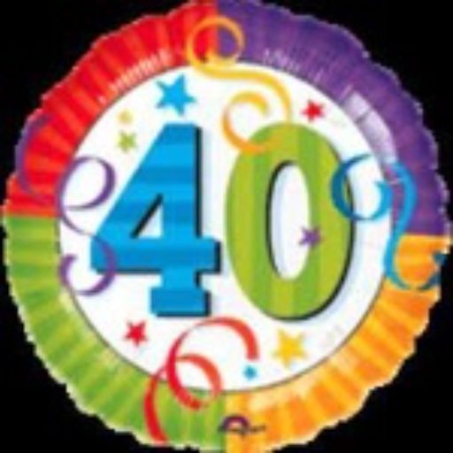 #40 colorful Mylar balloon