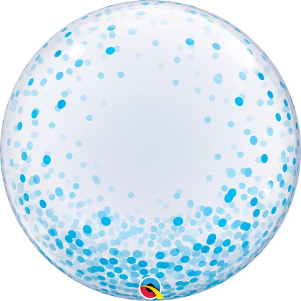 Blue polka dots Bubble balloon