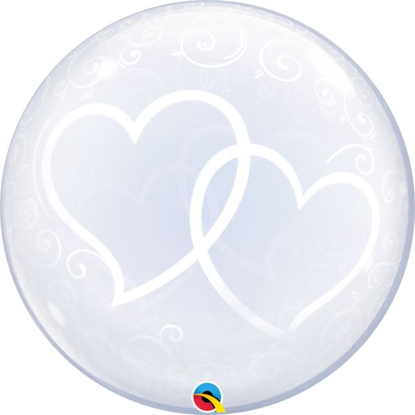 Entwined Hearts Bubble  balloon
