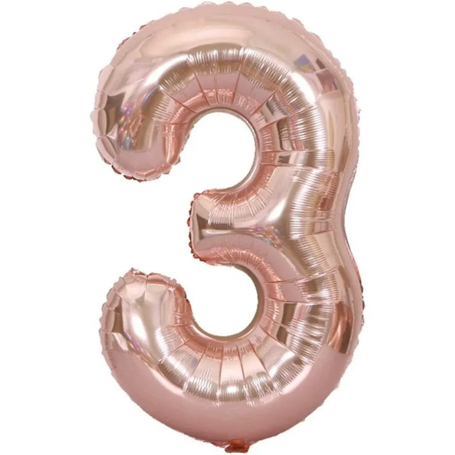 #3 Rose Gold 16” Air filled balloon