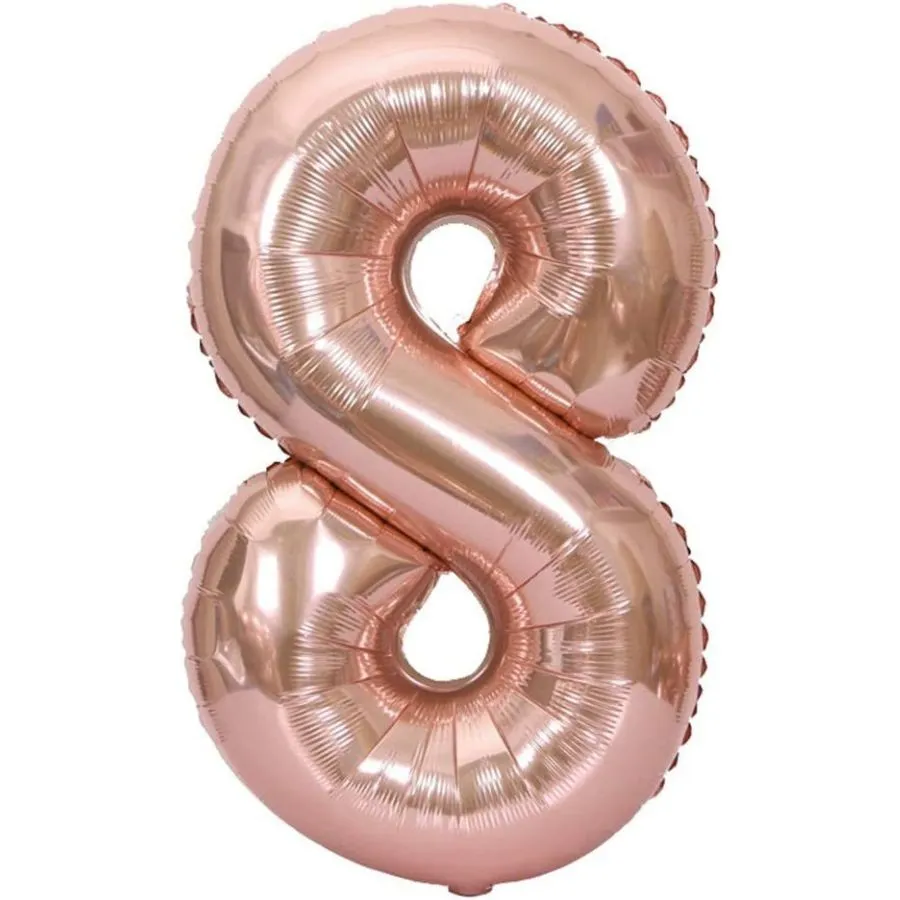 #8 Rose Gold 16” Air filled balloon
