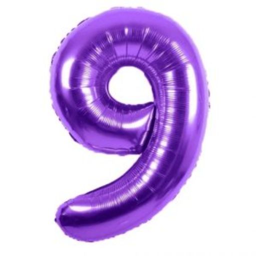 #9 Purple number balloon 34 inch
