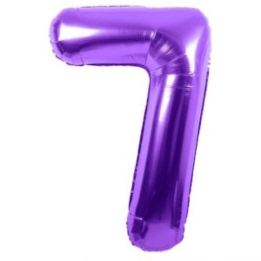 #7 Purple number balloon 34 inch