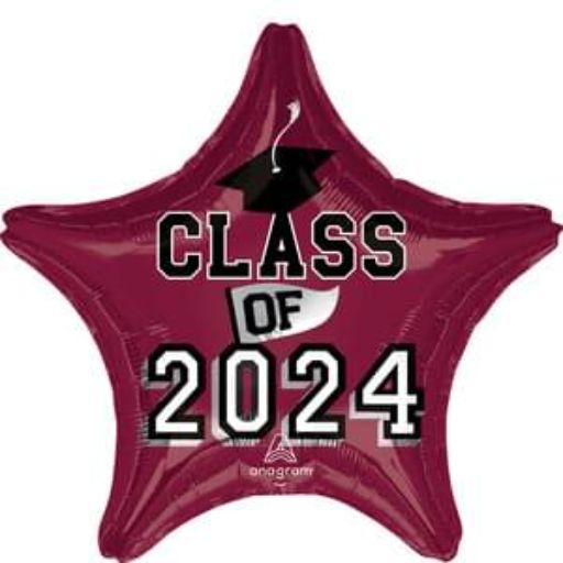18″ CLASS OF 2024 BERRY STAR