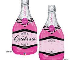 Champagne pink bottle shape balloon