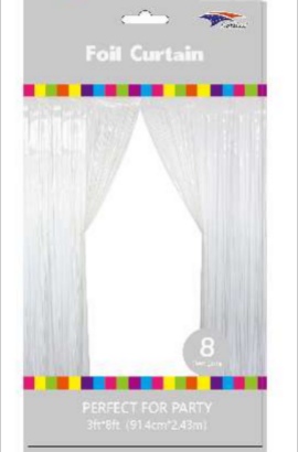 Foil curtain White