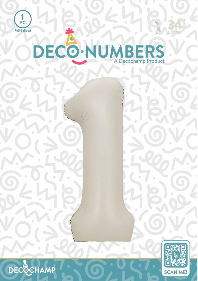 DecoNumber#1  Latte size 34″