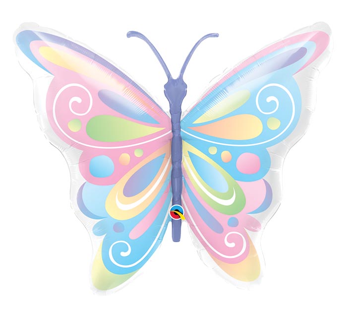 40″ PASTEL BUTTERFLY SHAPE BALLOON