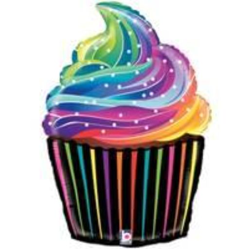 27″ RAINBOW CUPCAKE SHAPE