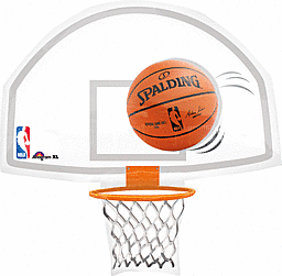 26″ NBA Basketball & Backboard Mylar Foil Balloon