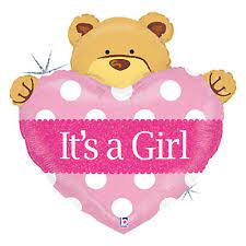 Bear w/heart  “ It’s a Girl”